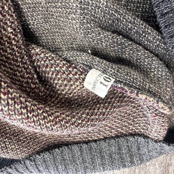 Vintage 90s Croft & Barrow Gray Tan Mens XLT Diamond Argyle USA Grandpa Sweater - Picture 9 of 9